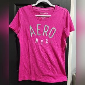 Vintage Y2k Aeropostale Hot Pink Tee with Sequins Deadstock!!! Nwt